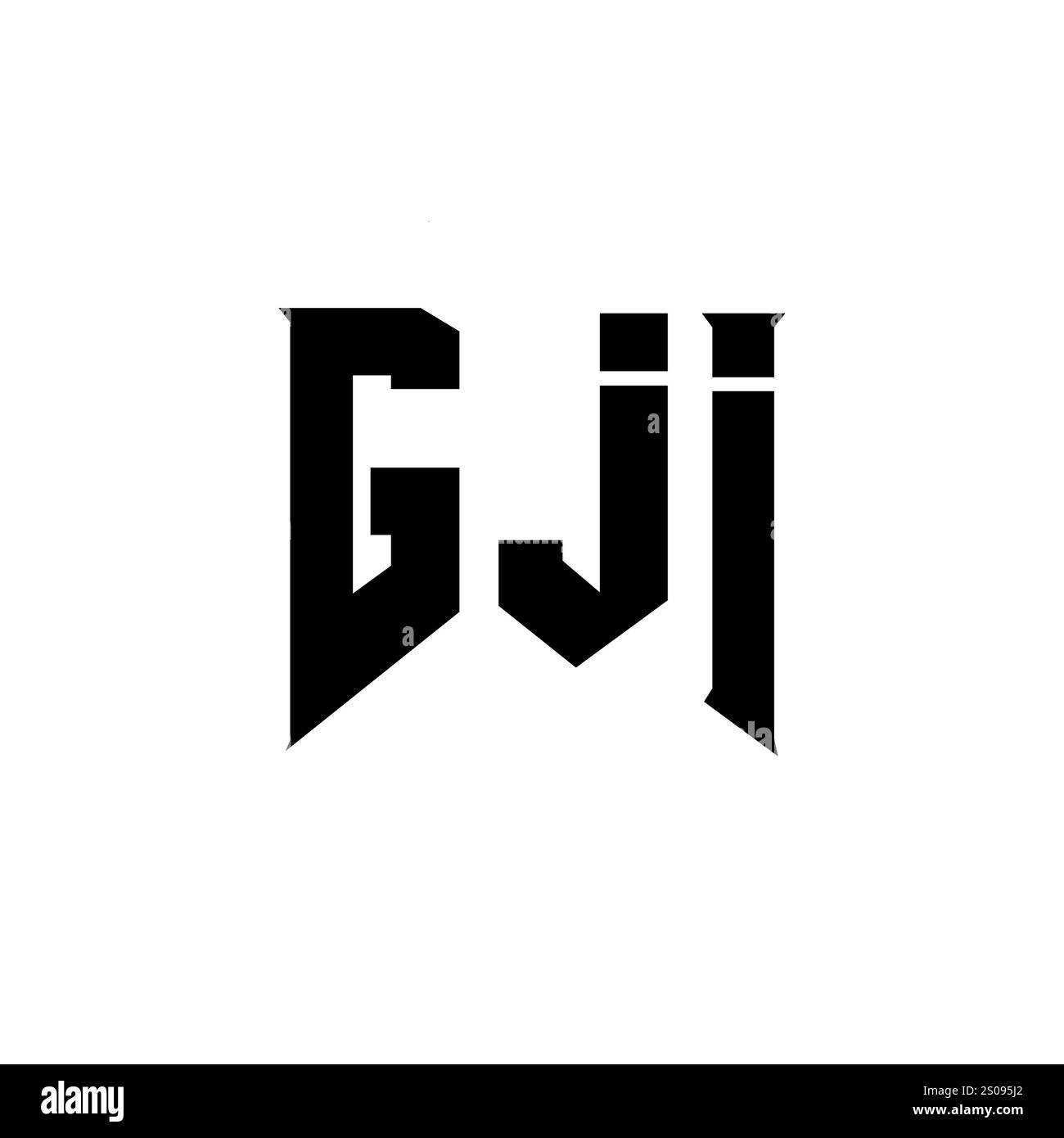 GJI letter logo design for technology company. GJI logo design black ...
