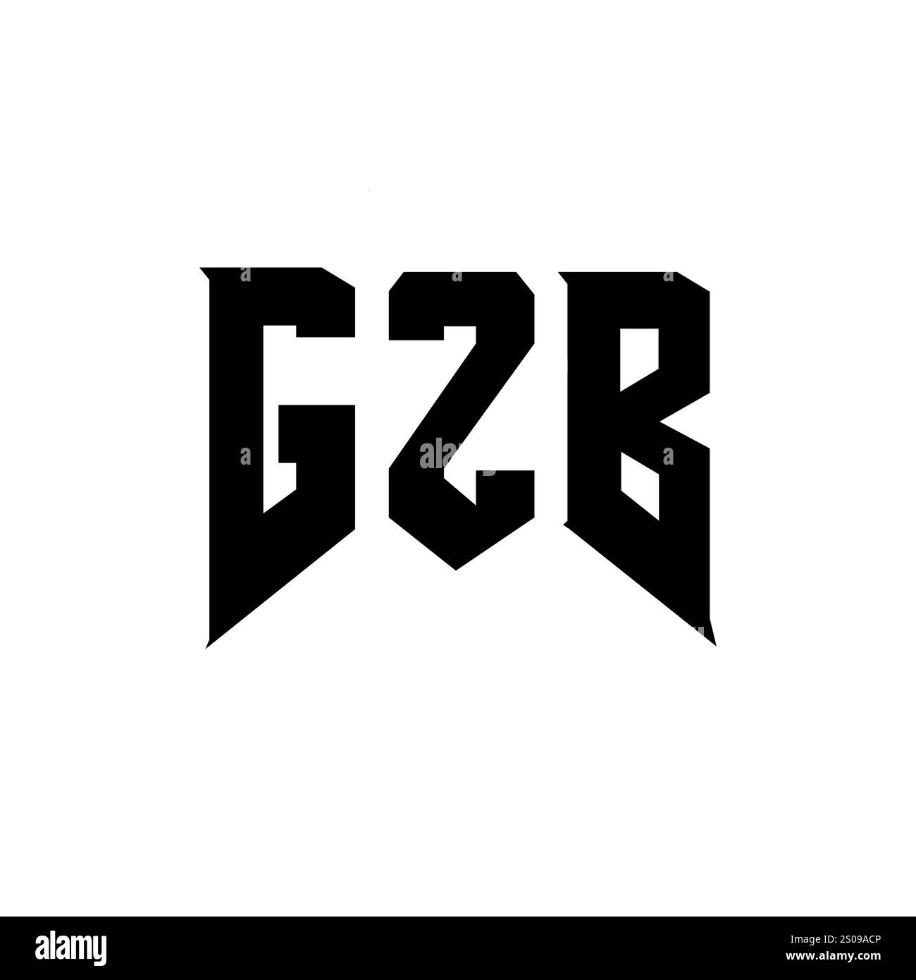 GZB letter logo design for technology company. GZB logo design black ...