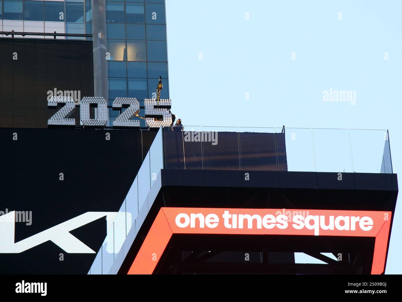 NEW YORK, NY DECEMBER 26 View of One Times Square in preparation for