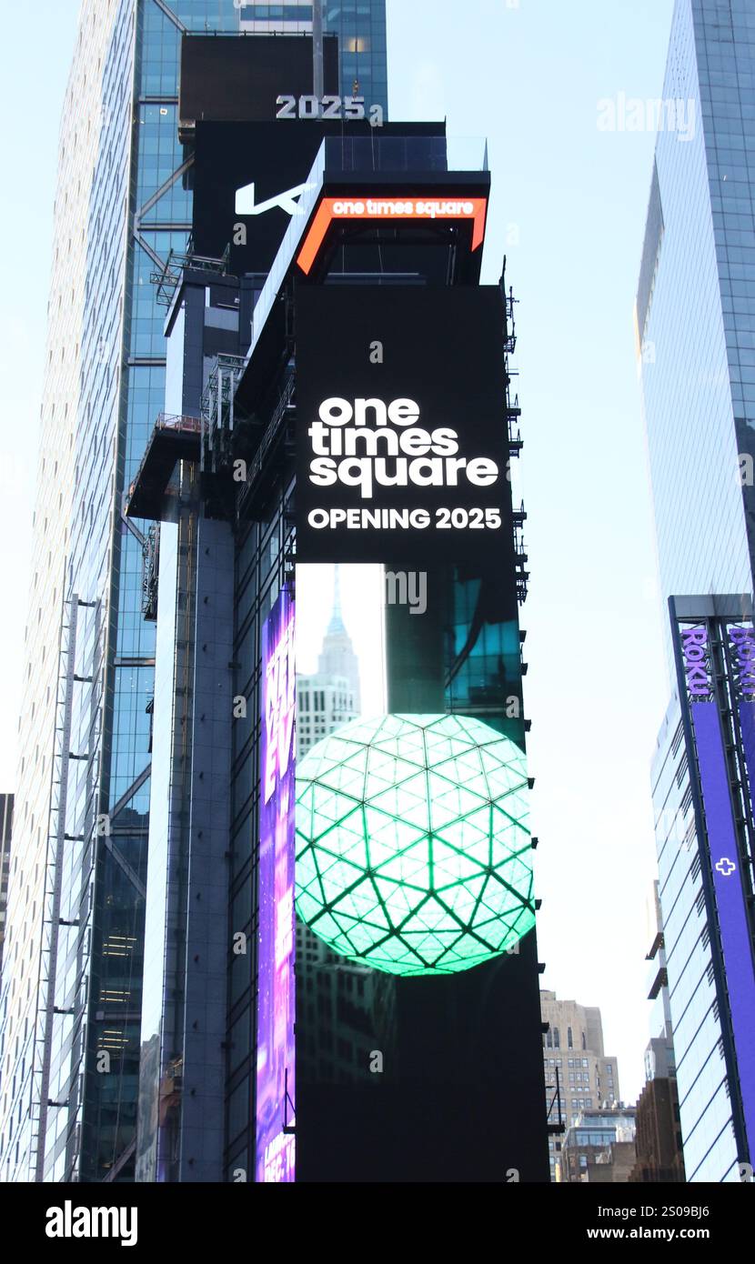 NEW YORK, NY DECEMBER 26 View of One Times Square in preparation for