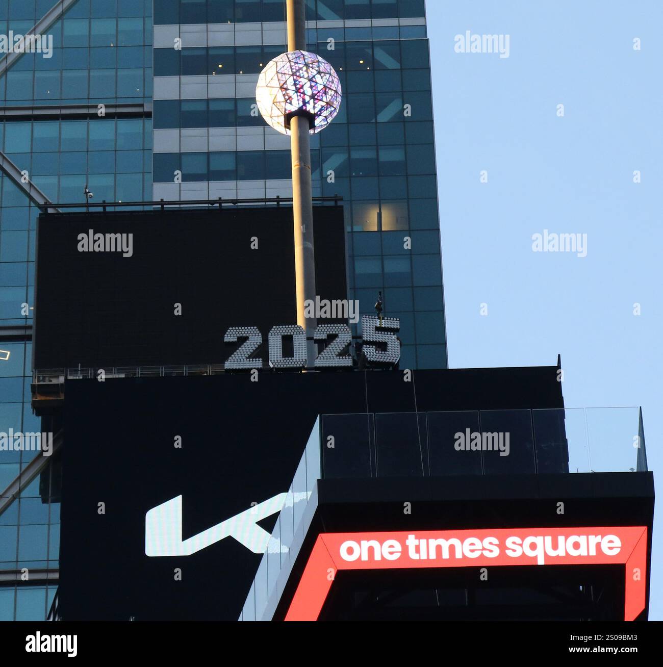 NEW YORK, NY DECEMBER 26 View of One Times Square in preparation for