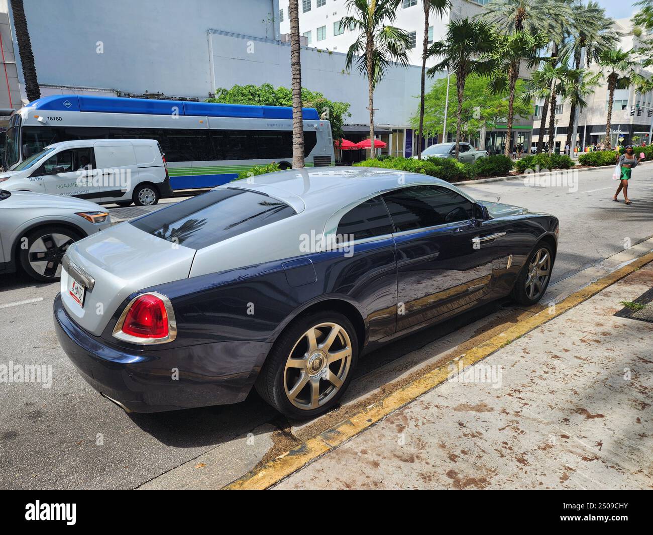 Miami Beach, Florida USA - June 8, 2024: 2014 Rolls-Royce Wraith luxury ...