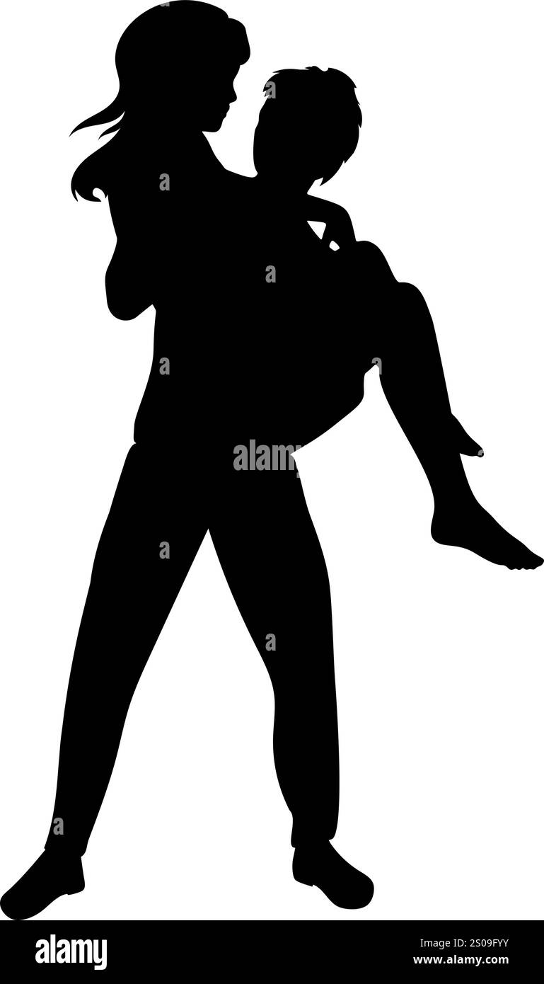 Silhouettes of an embracing couple portraying warmth, love, and unity ...