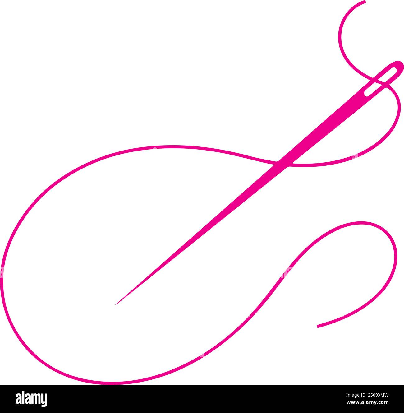 vector needle, thread, scissors, button tool illustrations design Stock Vector