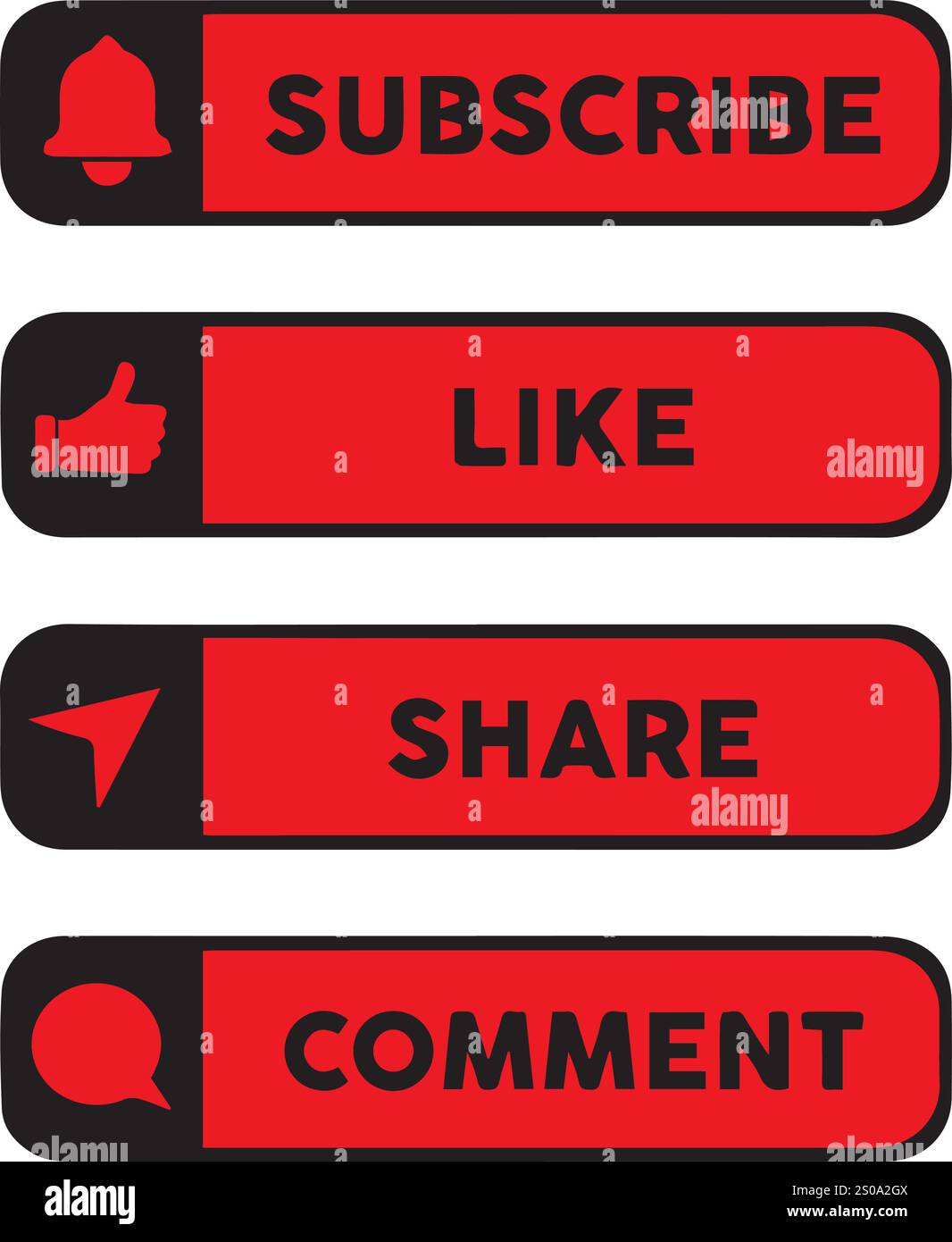 Vector colorful set of social media, web, communication icons, symbols ...