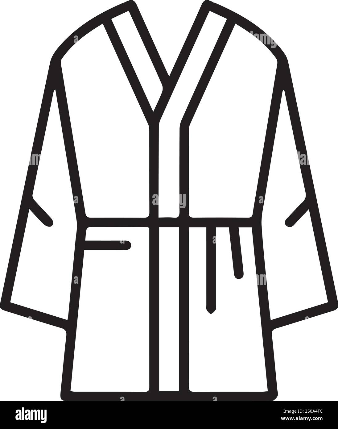 vector towel bathrobe drawing Stock Vector