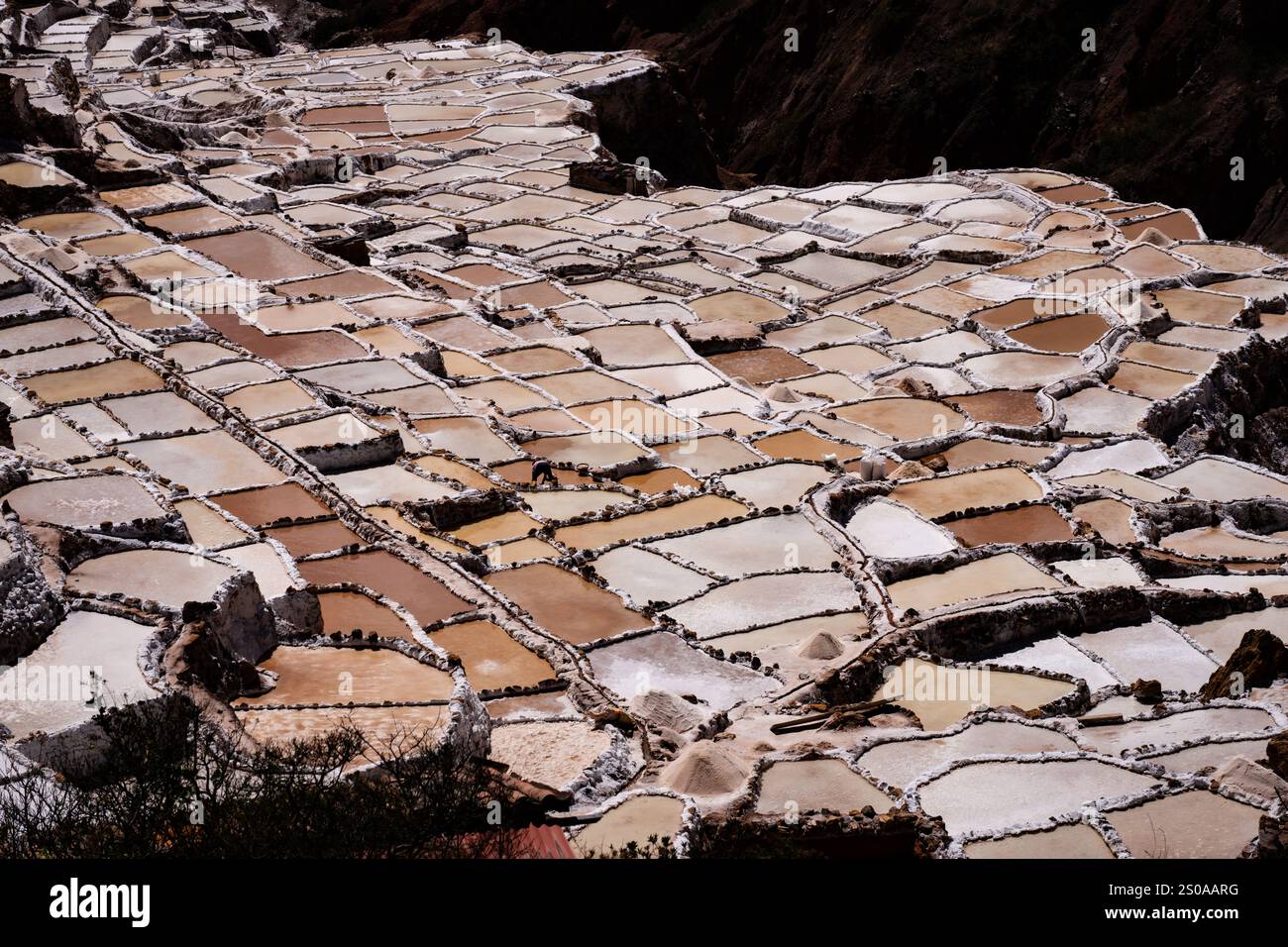 Maras Salt Flats are located near the villiage of Maras in the Cusco ...
