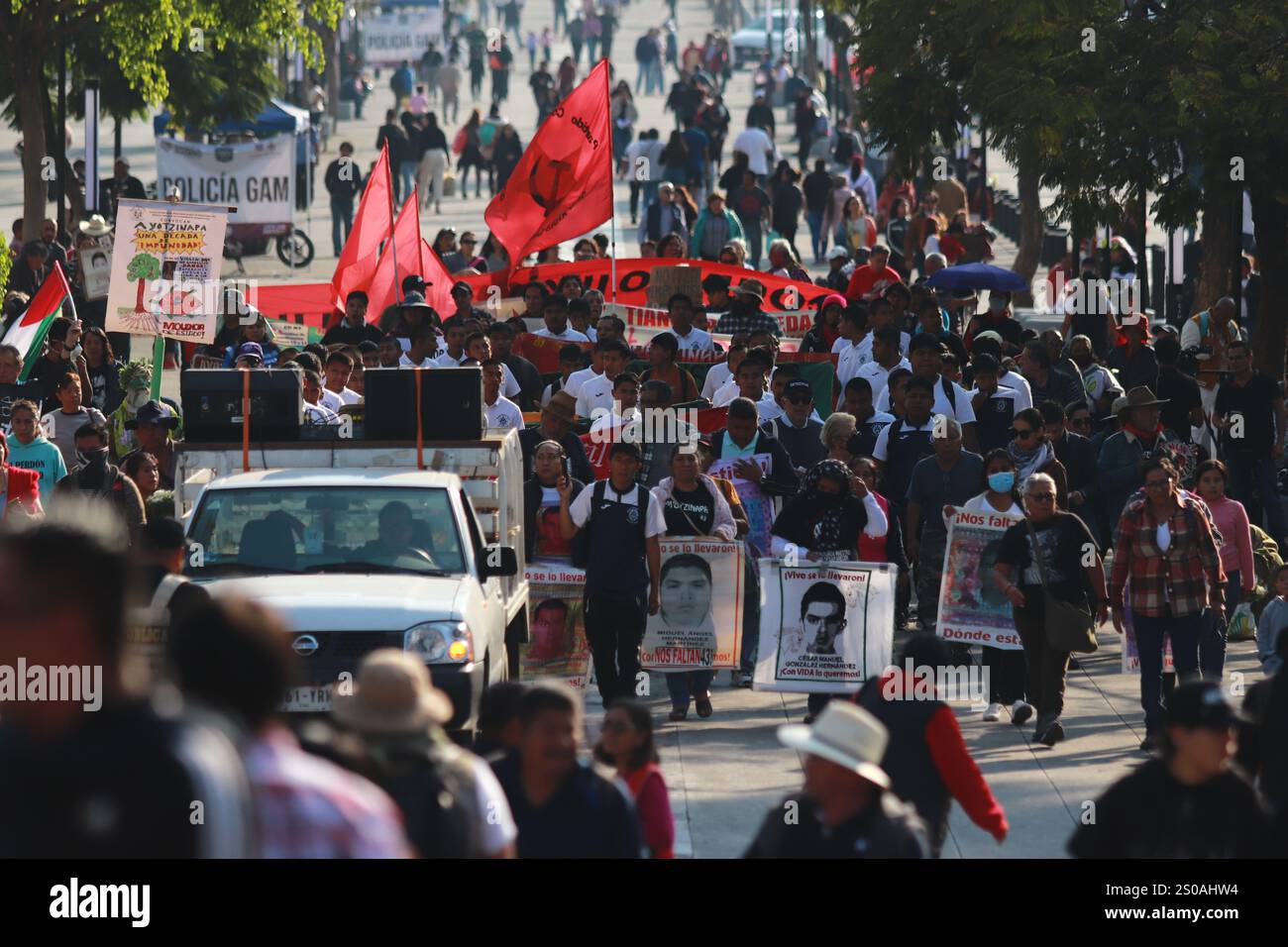 Demonstration Only Rural students of Ayotzinapa taking part during a demonstration for the ...