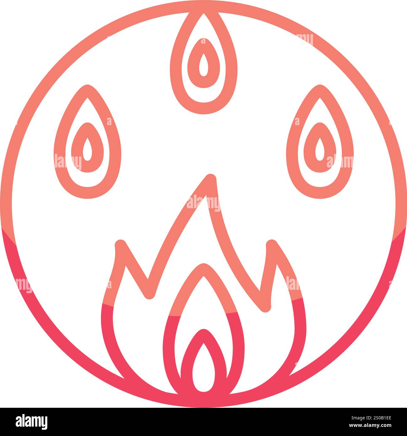 dosha pitta ayurvedic gradient line Stock Vector