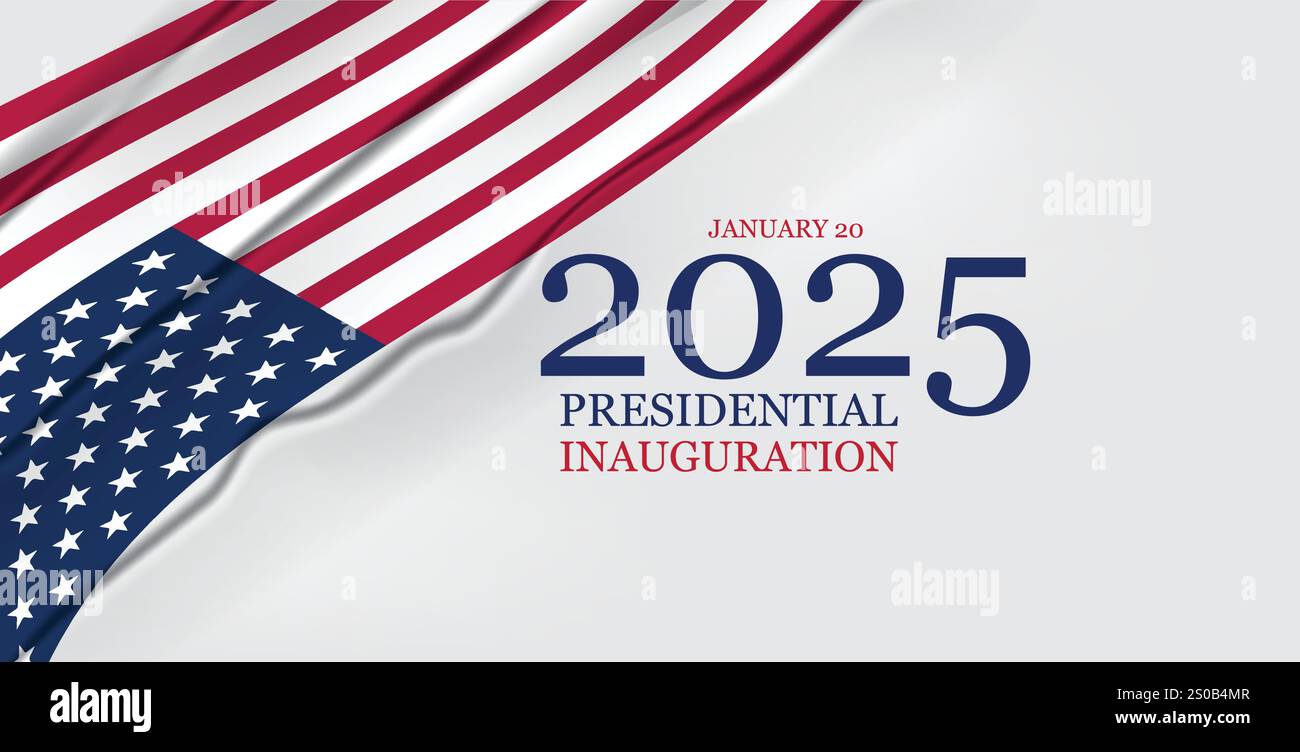 The 2025 presidential inauguration featuring the new president Stock