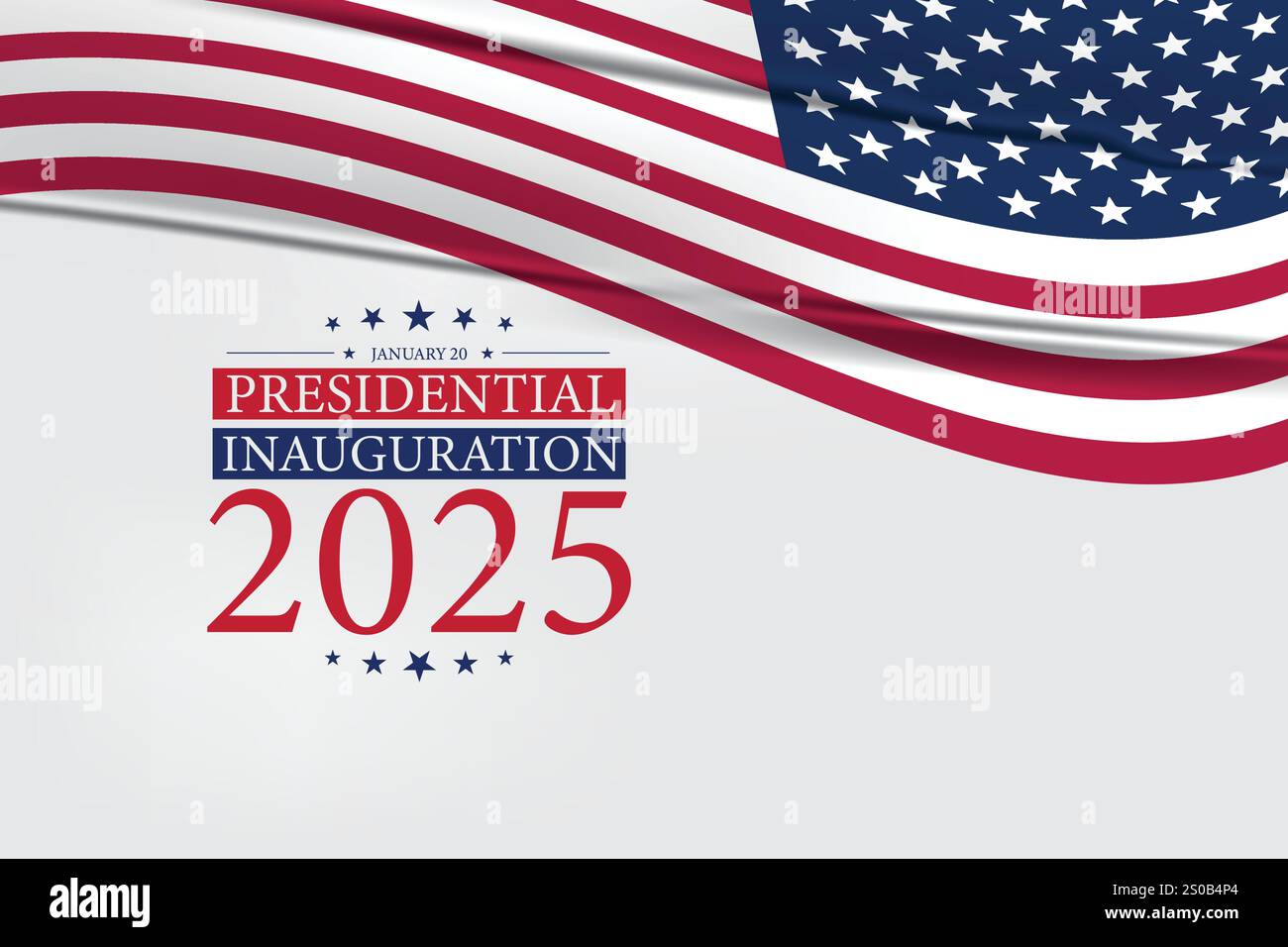 The 2025 presidential inauguration featuring the new president Stock