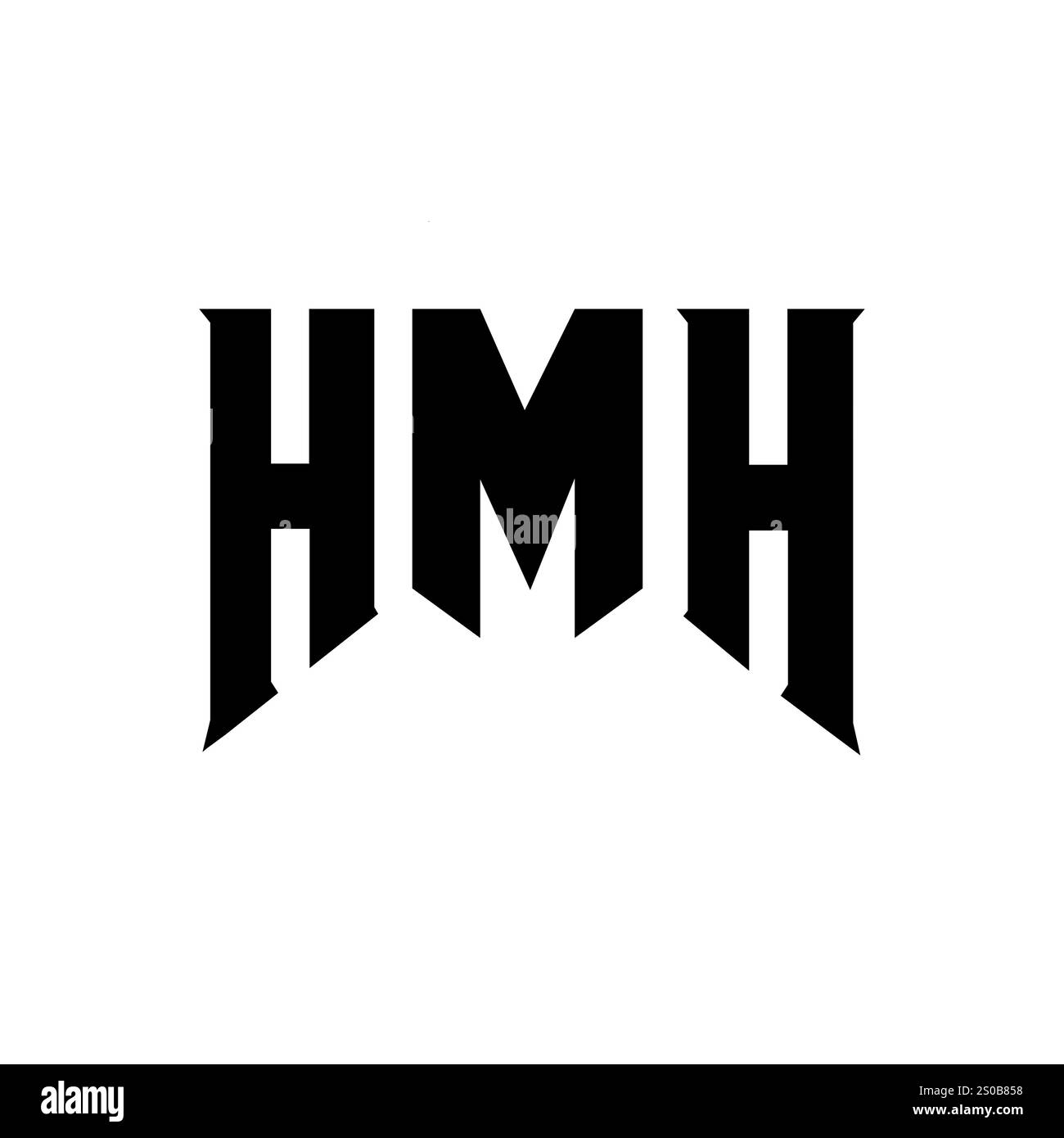 HMH letter logo design for technology company. HMH logo design black ...