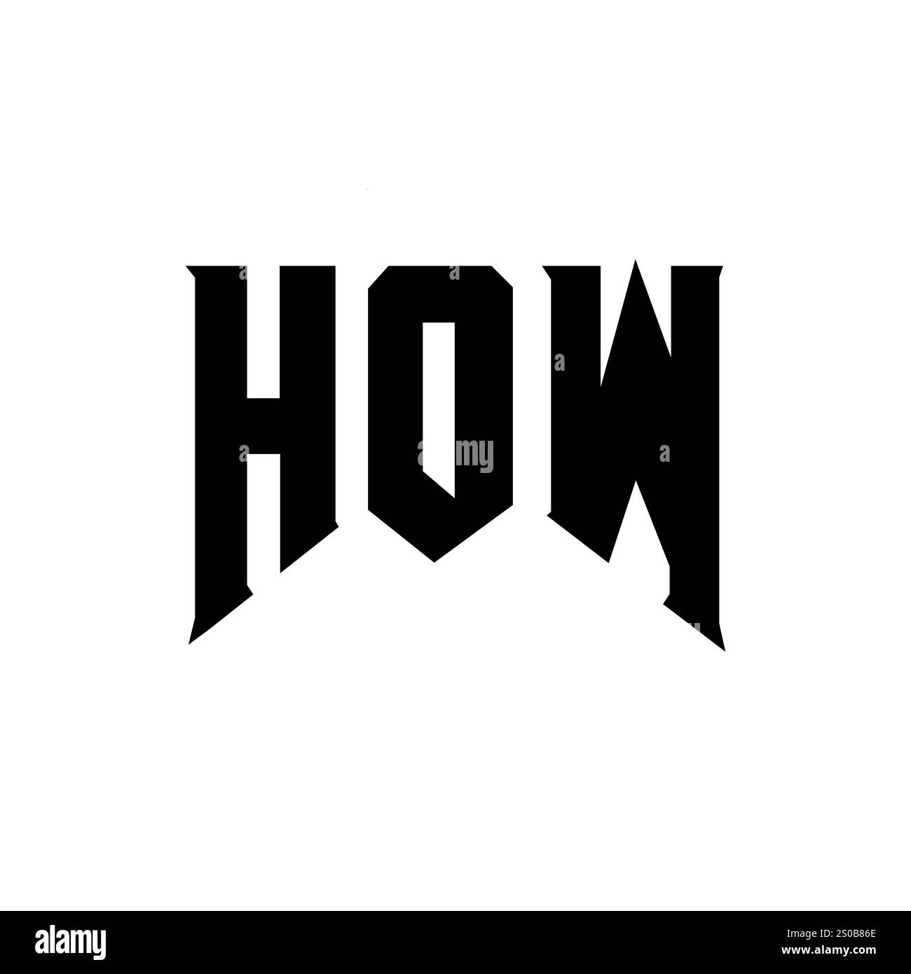 HOW letter logo design for technology company. HOW logo design black ...