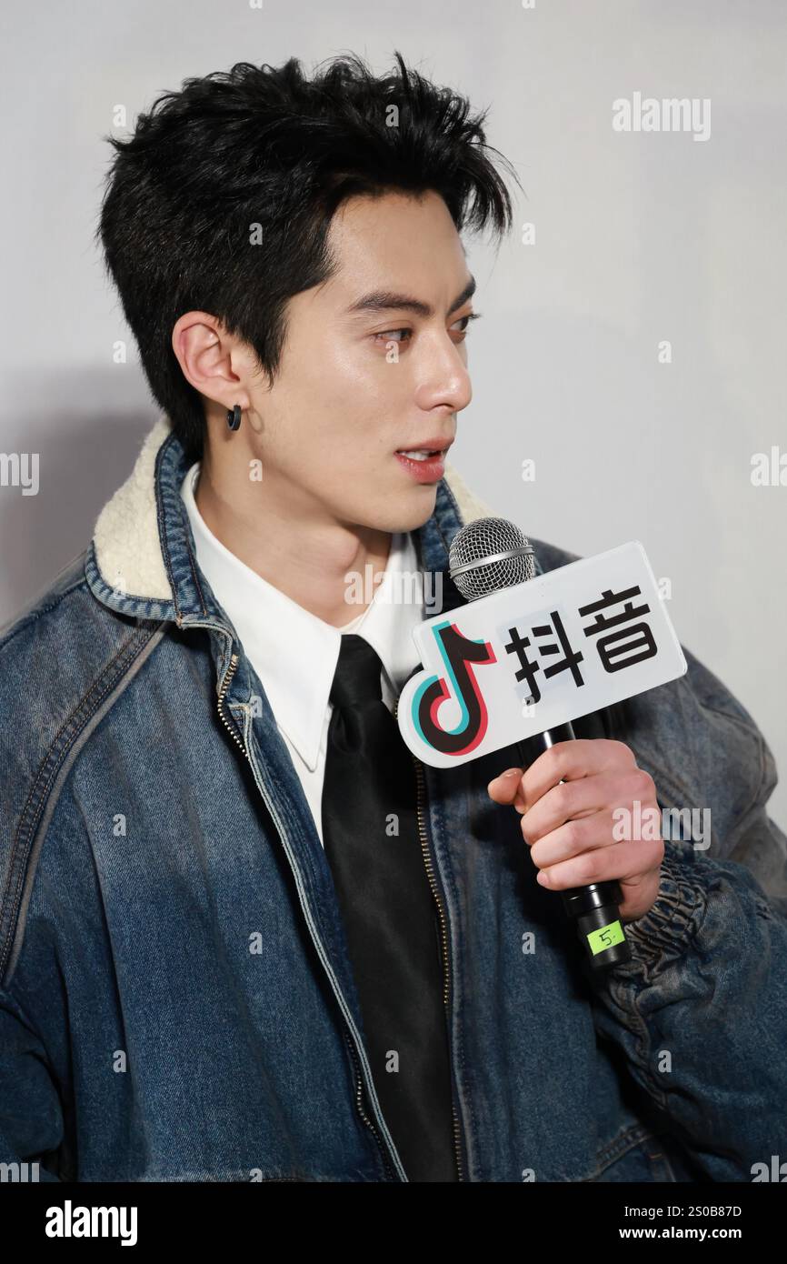 Chinese actor Dylan Wang attends an activity in Beijing, China, 25 ...