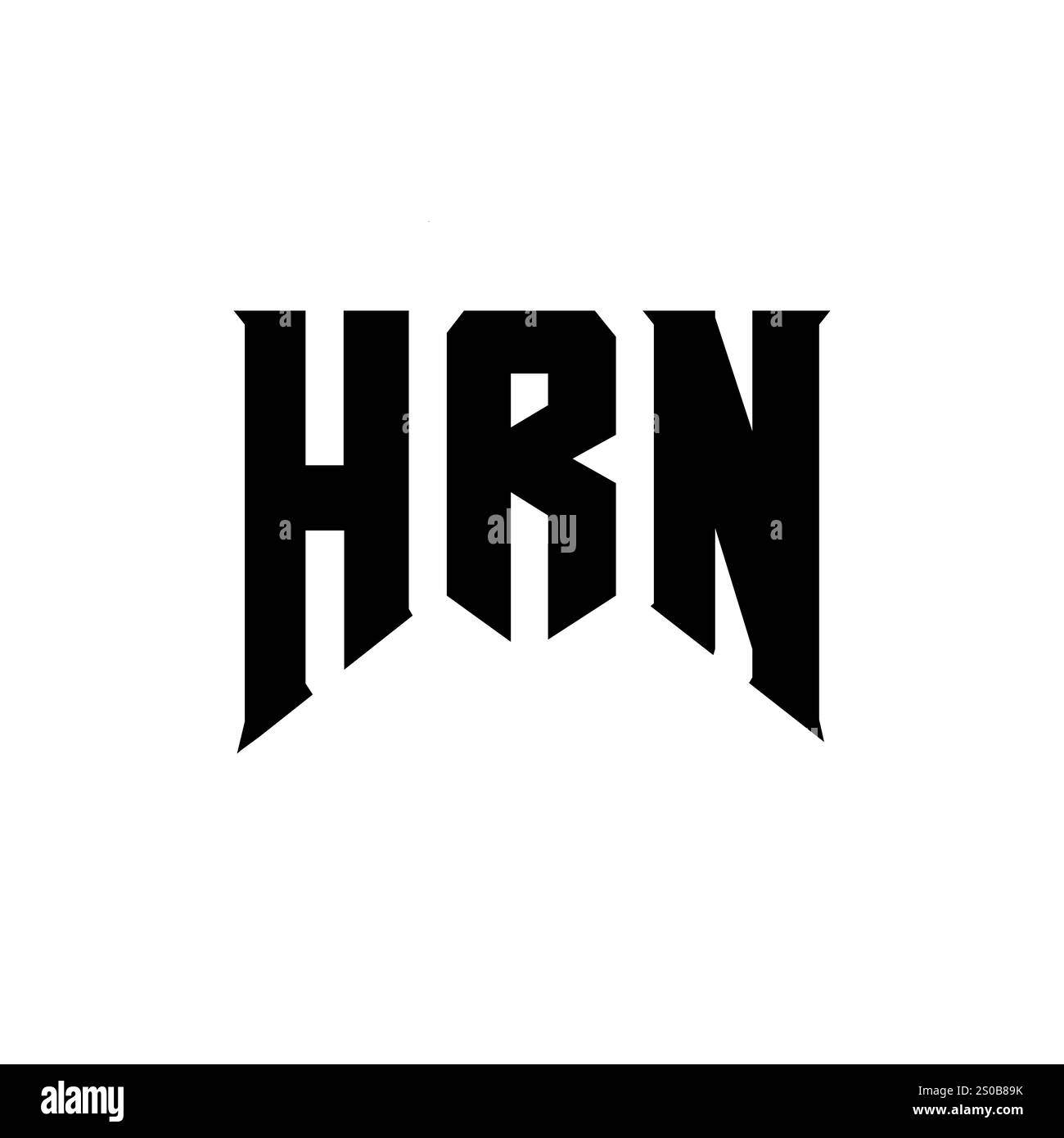 HRN letter logo design for technology company. HRN logo design black ...