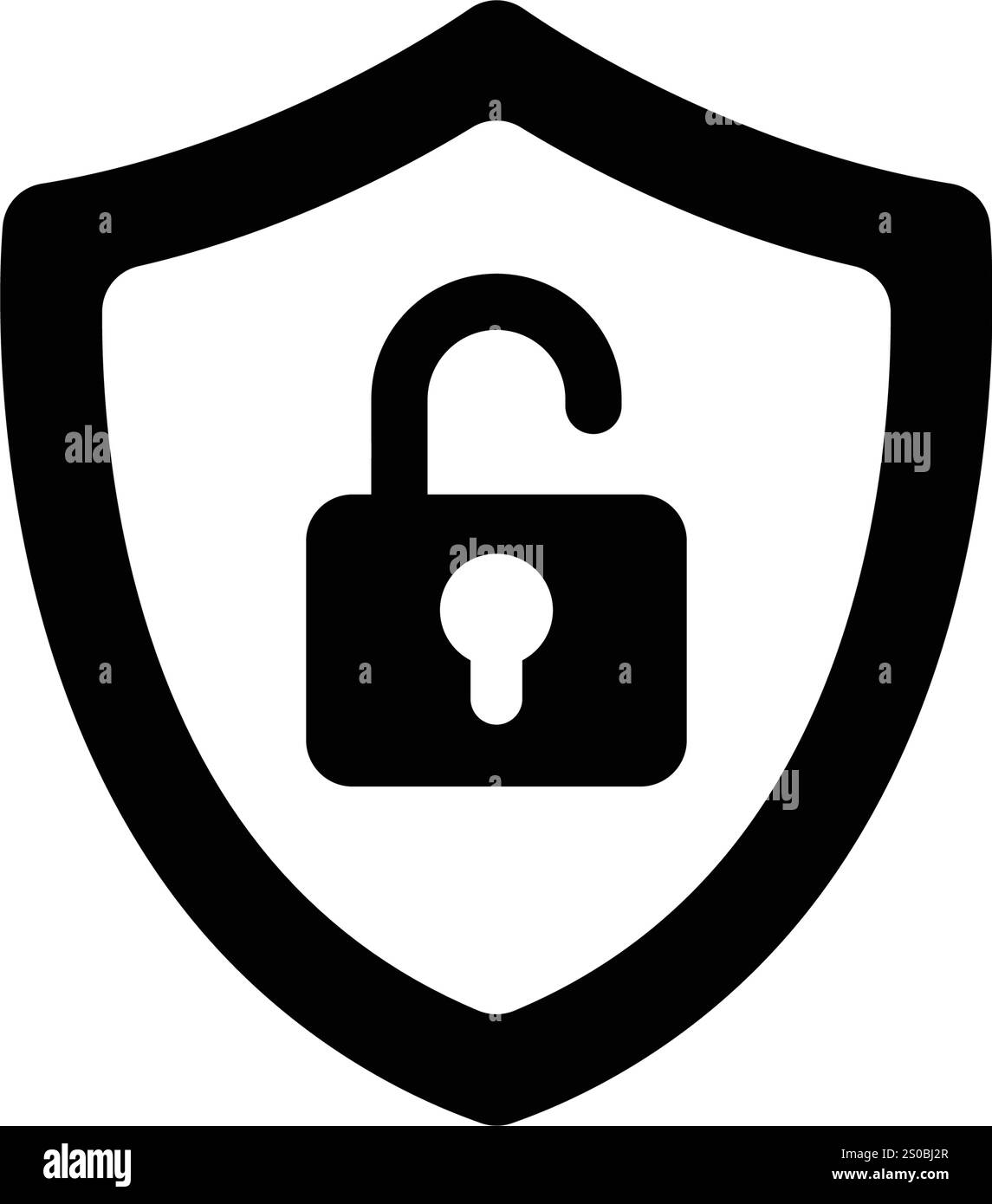 Secure icon in flat style. Privacy guarantee vector illustration on ...