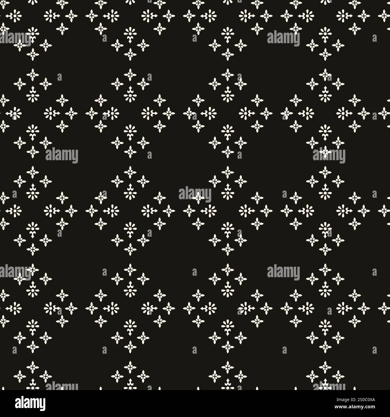 Simple floral pattern. Vector minimalist seamless texture with tiny ...