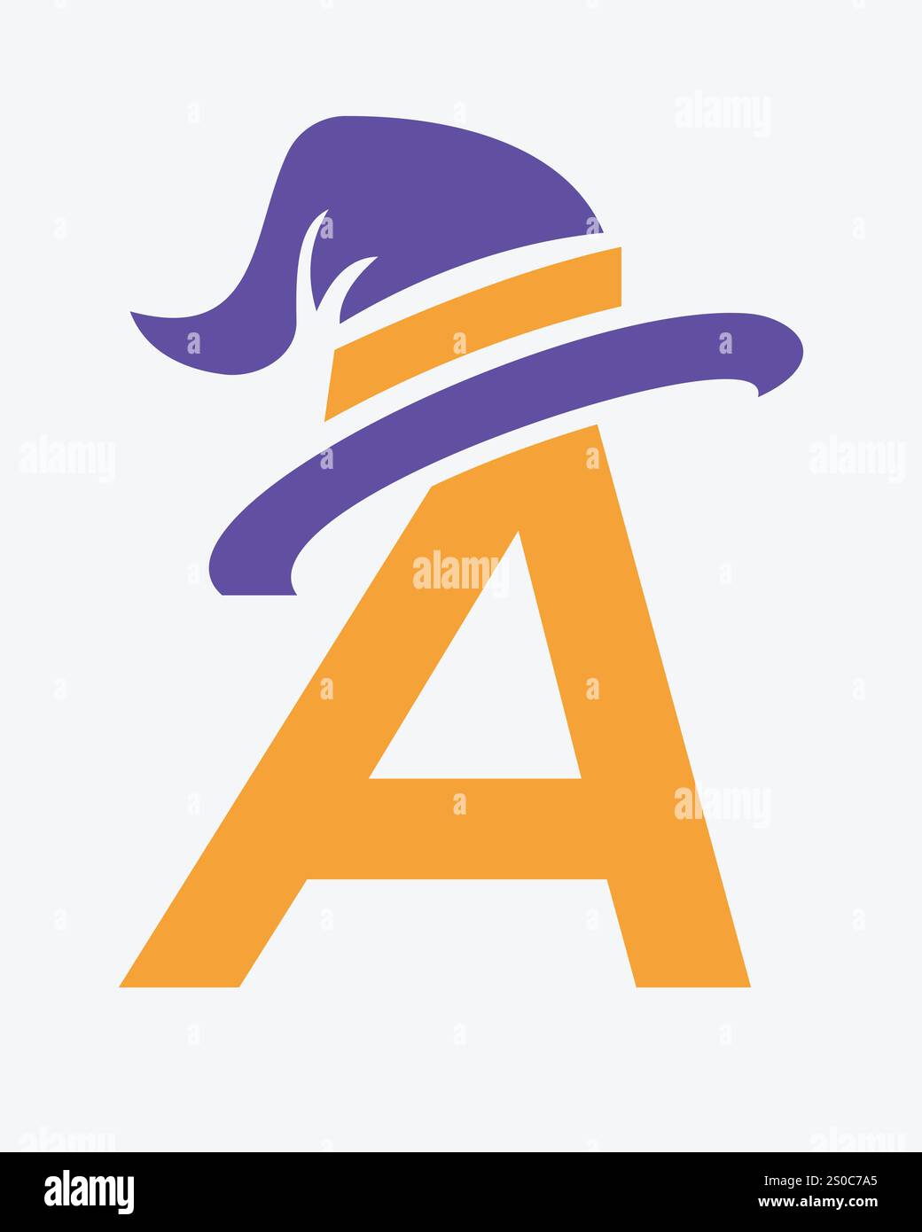 Initial Letter A Magic Hat Logo Design Concept For Magic Fantasy Symbol Stock Vector