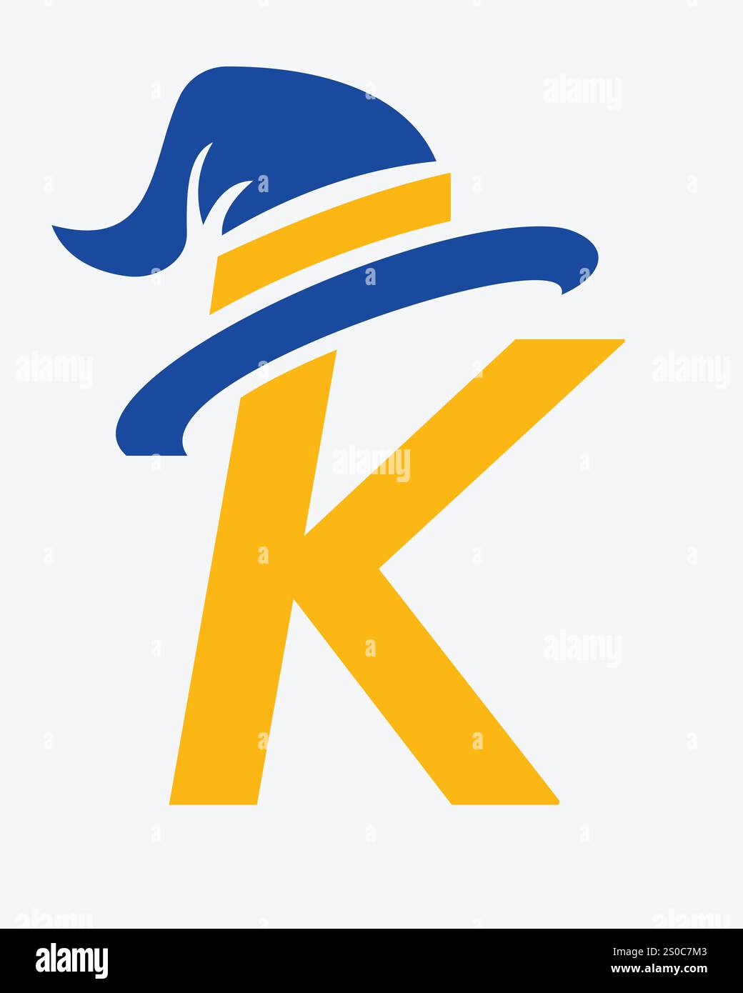 Initial Letter K Magic Hat Logo Design Concept For Magic Fantasy Symbol Stock Vector