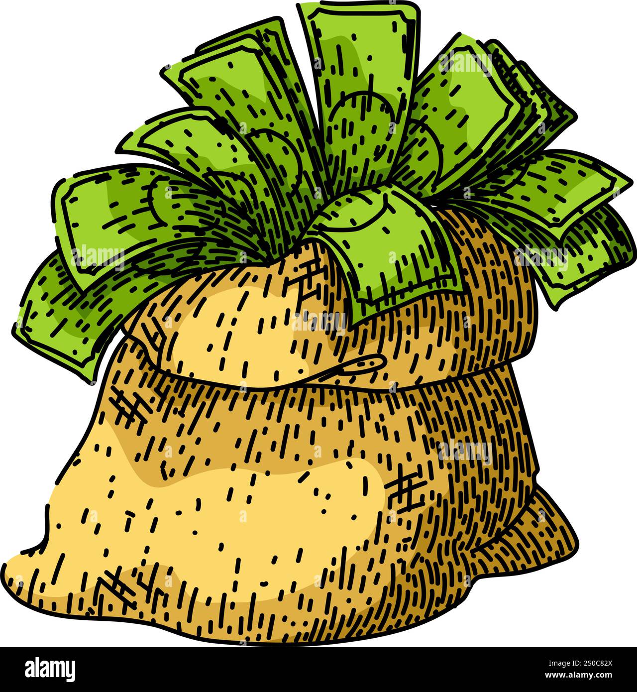 savings money bag sketch hand drawn vector Stock Vector Image & Art - Alamy