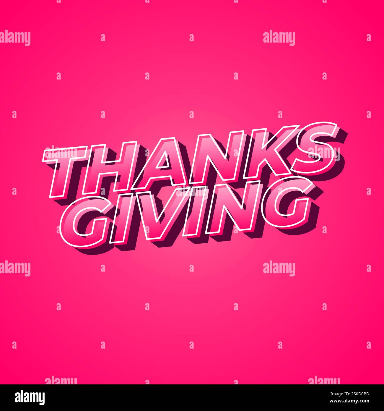 Thanksgiving text effect design for social media ads Stock Vector