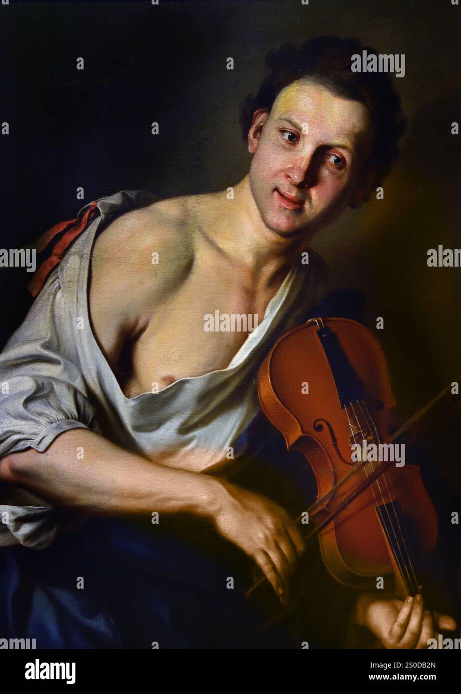 Young Man Playing the Violin (Portrait of the Painter Donauer