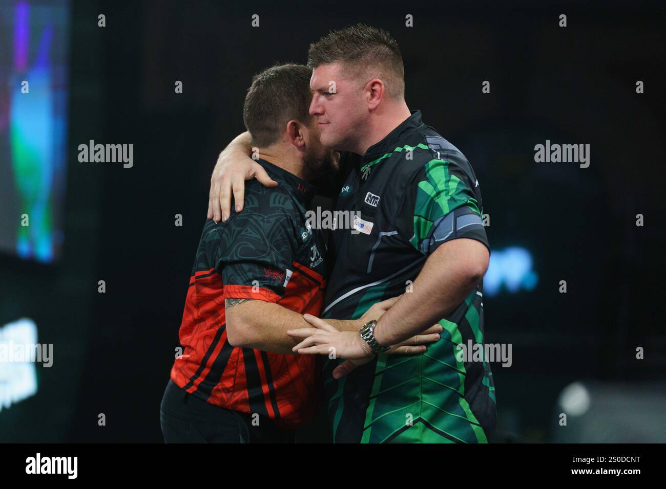 Jonny Clayton and Daryl Gurney speaking after their 3rd round match in