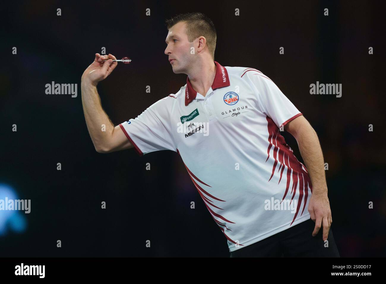 Mark Razma during his 3rd round match against Steven Bunting in during