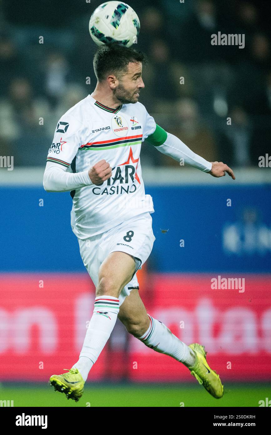 Leuven, Belgium. 27th Dec, 2024. OHL's Siebe Schrijvers pictured in action during a soccer match between Oud-Heverlee Leuven and Beerschot VA, Friday 27 December 2024 in Leuven, on day 20 of the 2024-2025 season of the 'Jupiler Pro League' first division of the Belgian championship. The competition was re-branded as the 'Younited Pro League' for the games of matchweek 20, to shine a light on the Younited Belgium charity. BELGA PHOTO JASPER JACOBS Credit: Belga News Agency/Alamy Live News Stock Photo