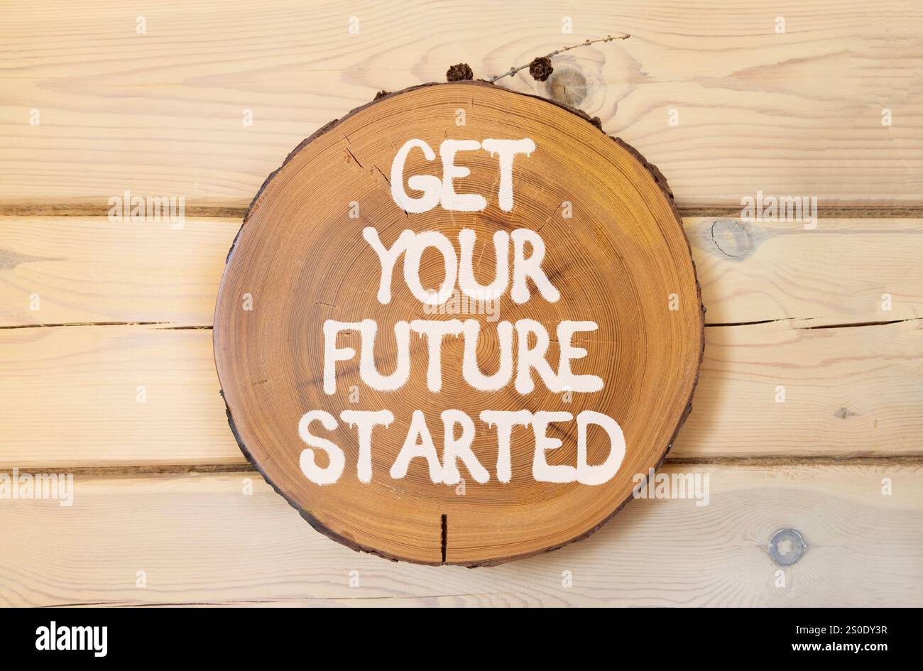 Get your future started symbol. Concept words Get your future started ...