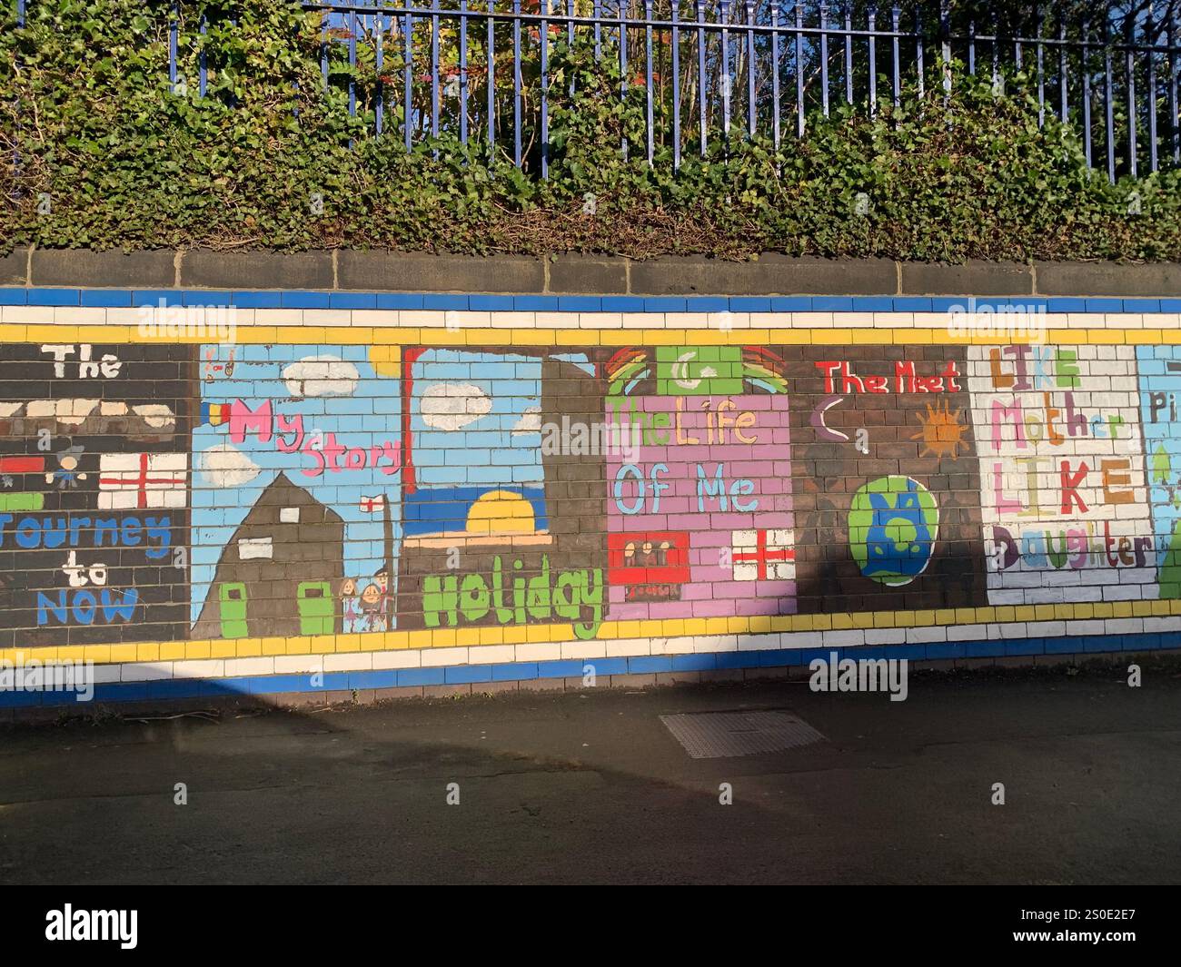 Guiseley North Yorkshire houses trees place town village countryside place sky weather Winter Christmas day place bleak clouds England old types - Smartphone Captured Stock Image