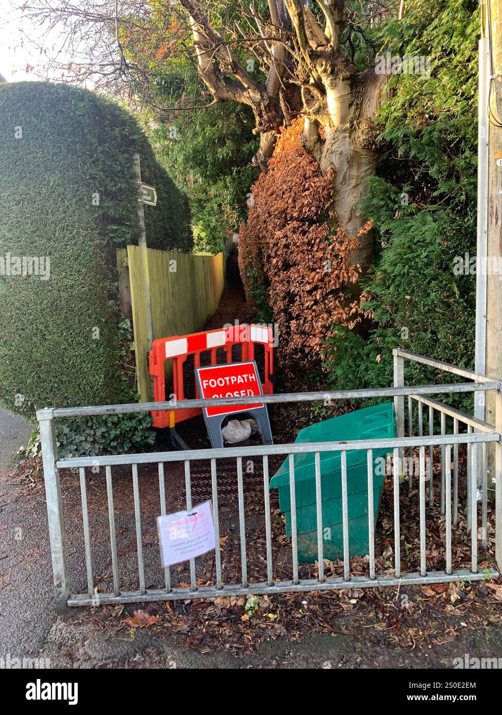 Guiseley North Yorkshire houses trees place town village countryside place sky weather Winter Christmas day place bleak clouds England old types - Smartphone Captured Stock Image