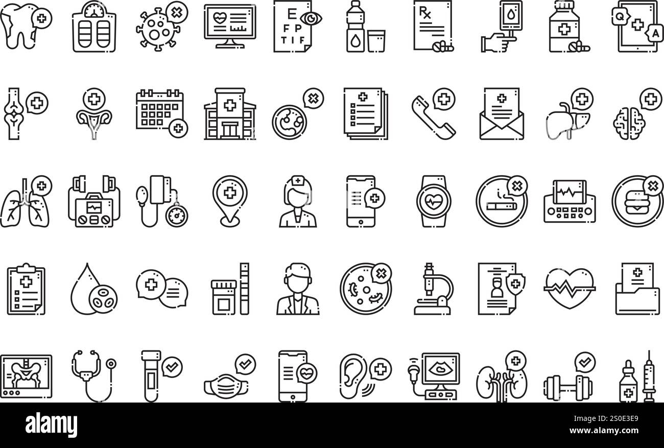 Health checkup icons High-Quality Vector Icons Collection with Editable ...