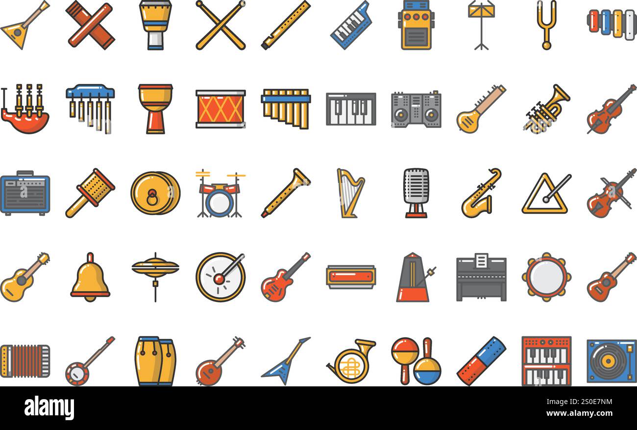 Music instrument icons High-Quality Vector Icons Collection with ...