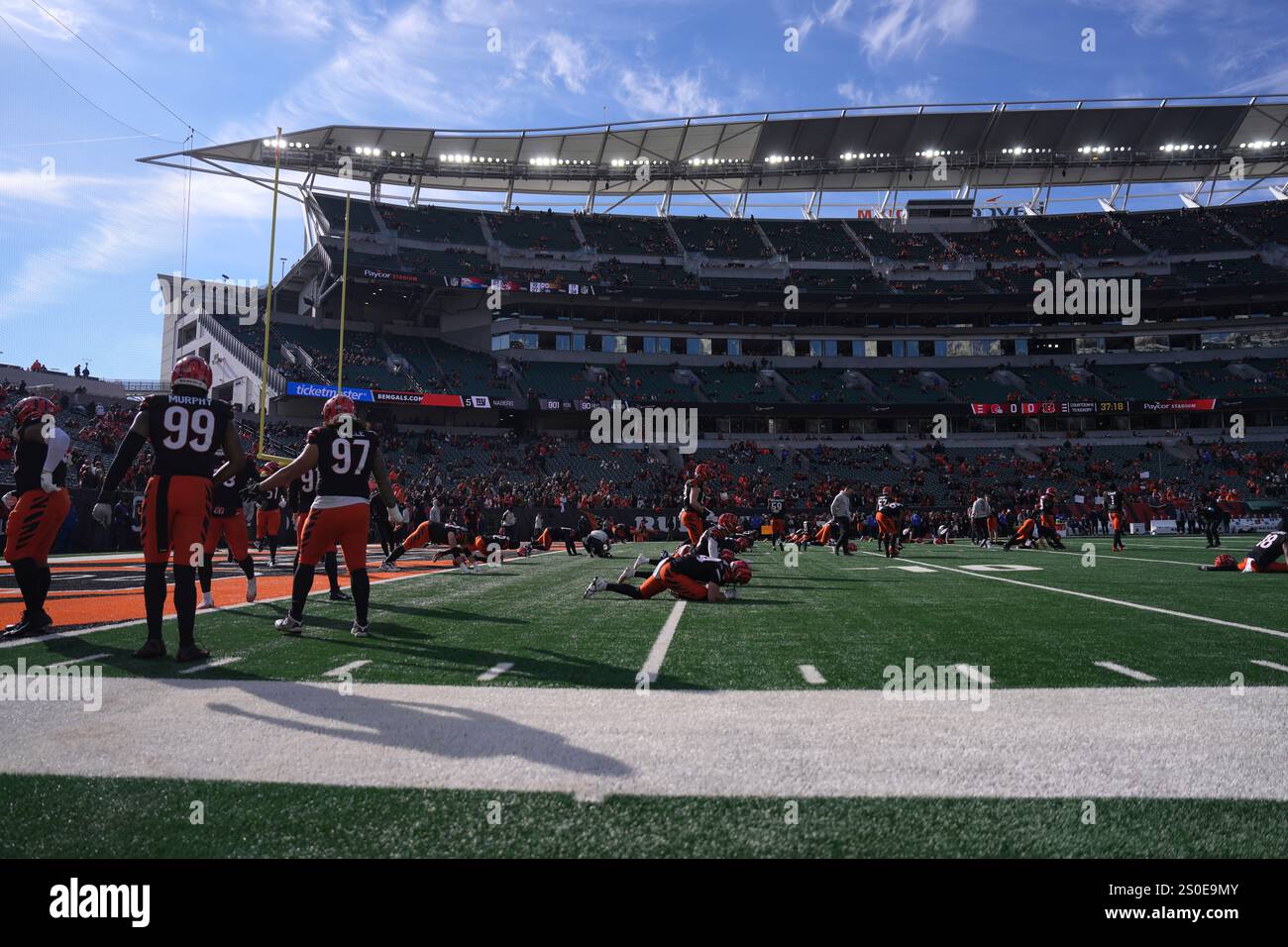 General view of Paycor Stadium from the field is seen as the Cincinnati ...