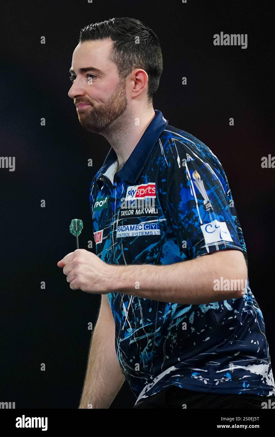 Luke Humphries during the 3rd round match between Luke Humphries and
