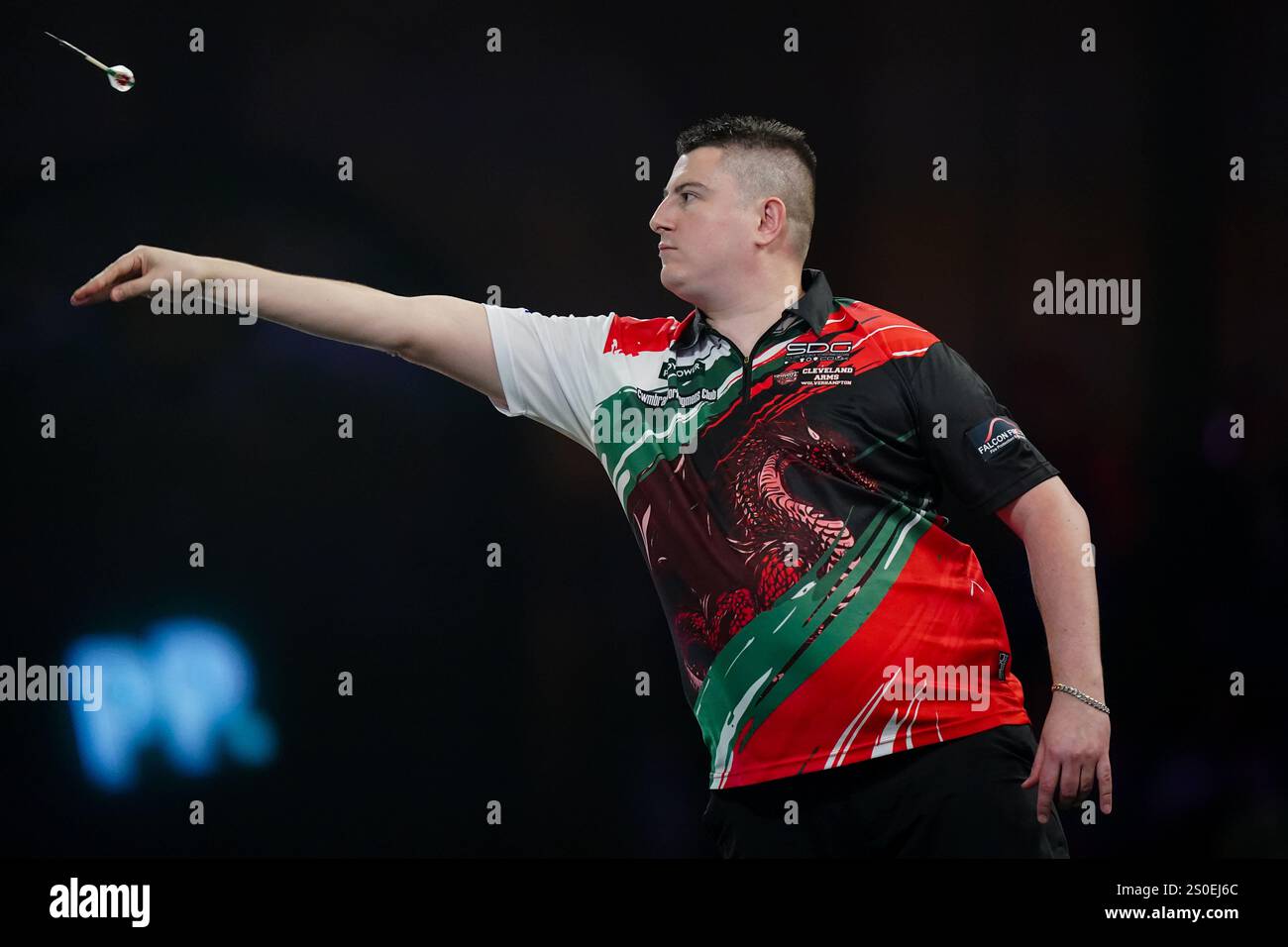 Nick Kenny during the 3rd round match between Luke Humphries and Nick