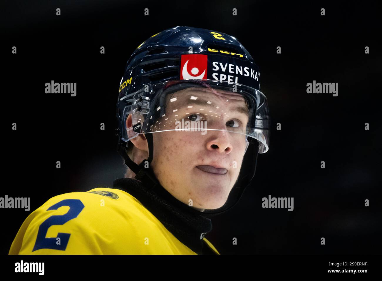241227 Rasmus Bergqvist of Sweden during the 2025 IIHF World Junior