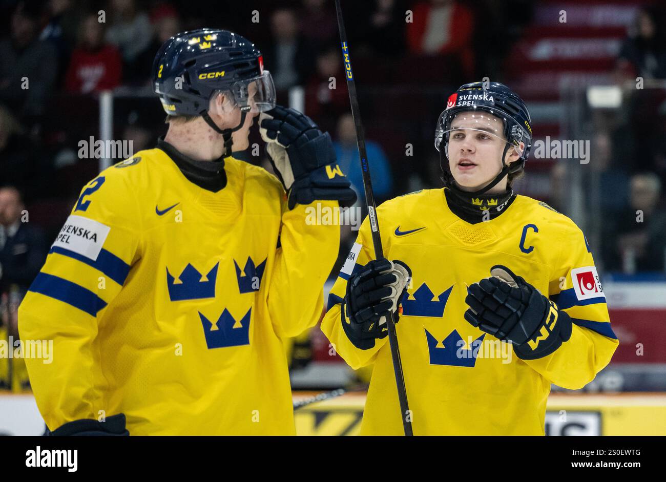 241227 Rasmus Bergqvist and Axel SandinPellikka of Sweden during the