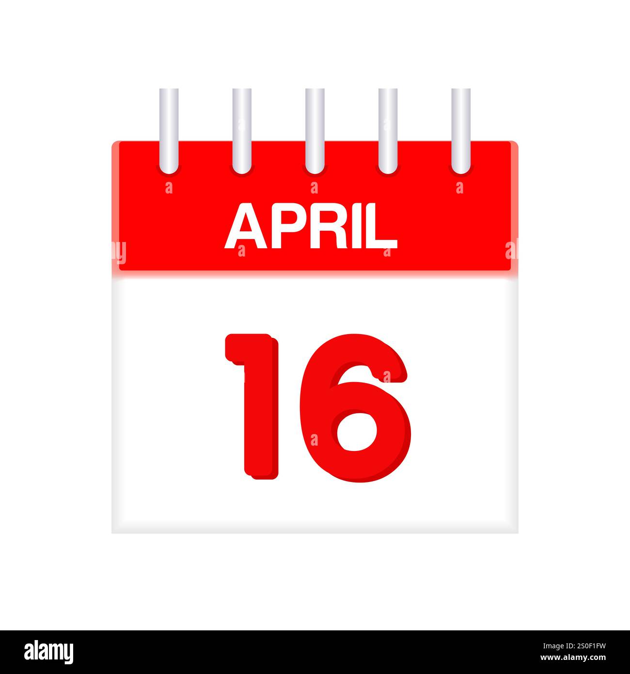 April 16 calendar and time planner daily calendar icon reminder