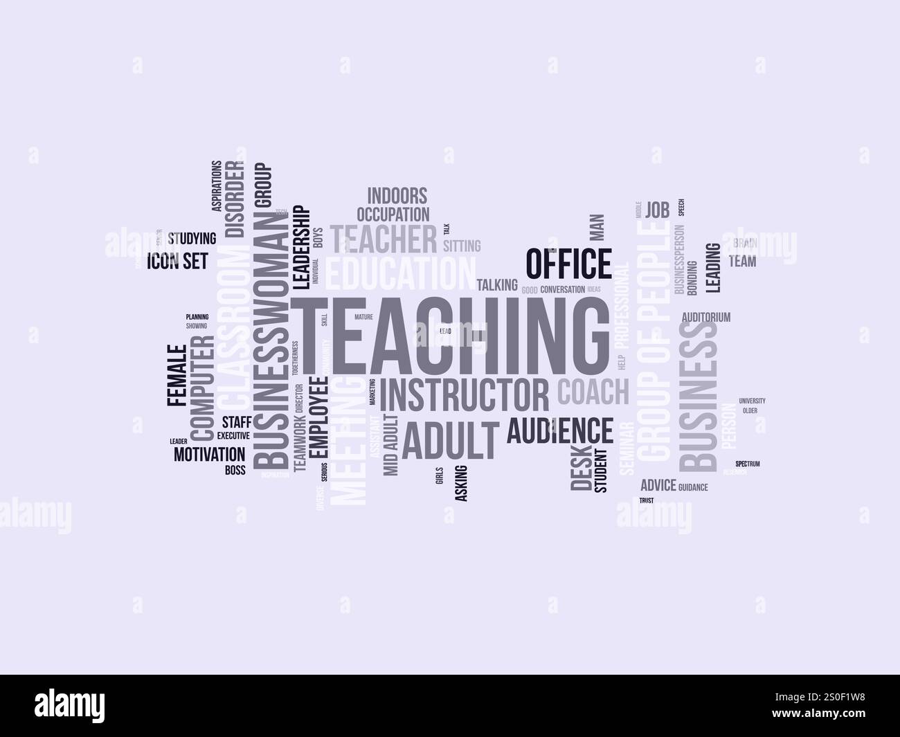 Teaching word cloud template. Teaching concept vector tagcloud background. Stock Vector