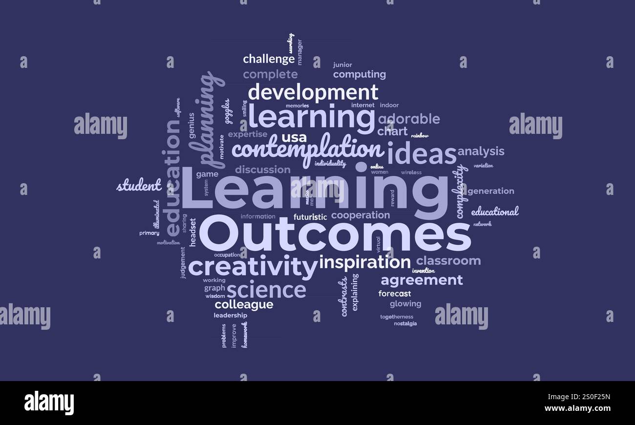 Learning Outcomes word cloud template. Learning Outcomes concept vector ...