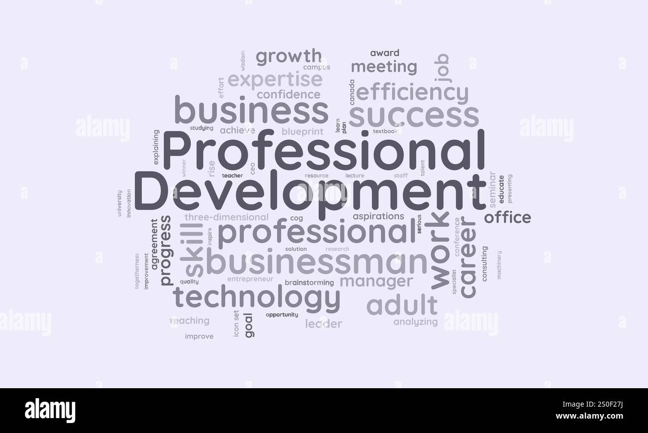 Professional Development word cloud template. Professional Development ...