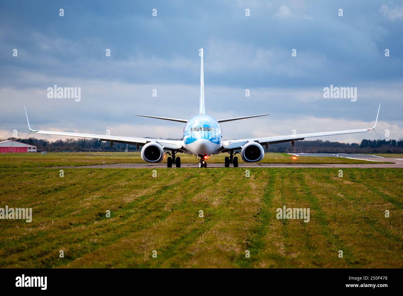 G-TAWK TUI airlines Boeing 737-8k5WL MAX Norwich Airport UK 18-01-2018  - Stock Image
