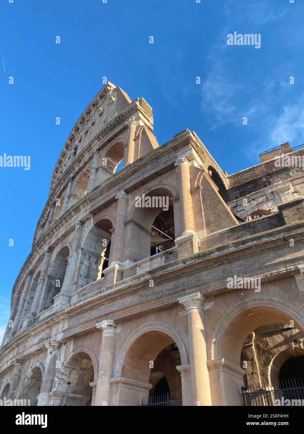 Photo of the Colosseum from the outside Rome Italy - Smartphone Captured Stock Image