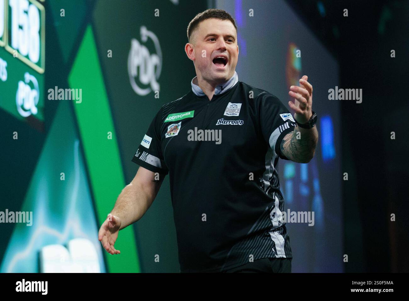 Luke Woodhouse celebrating during the 3rd round match between Damon