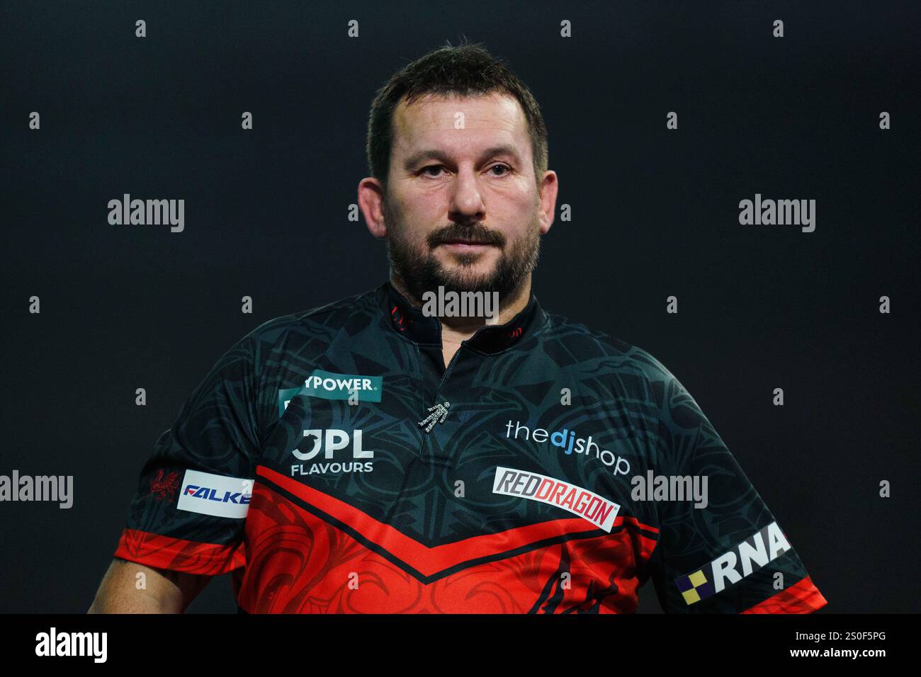 Jonny Clayton during the 3rd round match between Jonny Clayton and