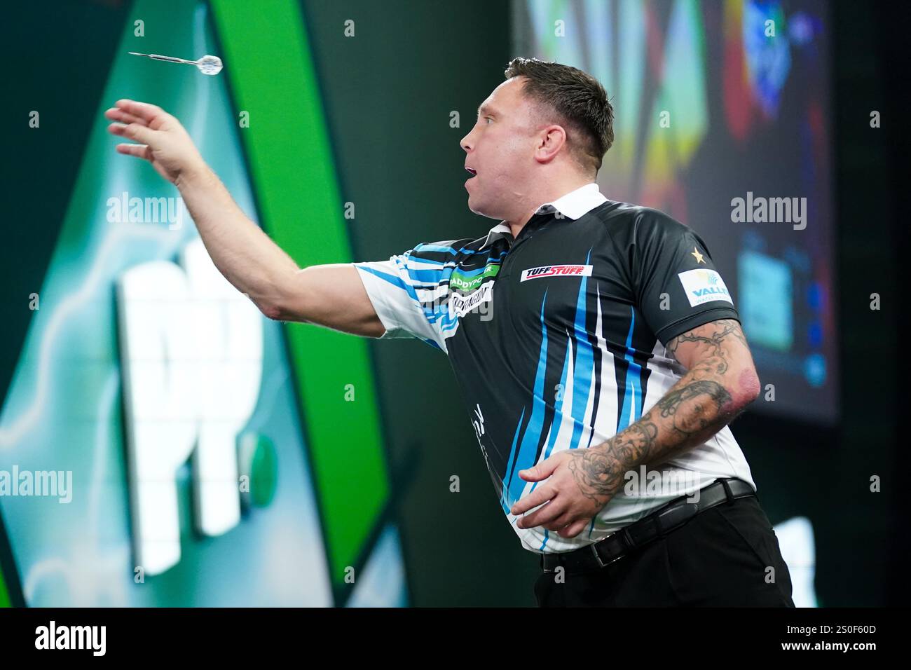 Gerwyn Price during 3rd round match between Gerwyn Price and Joe Cullen