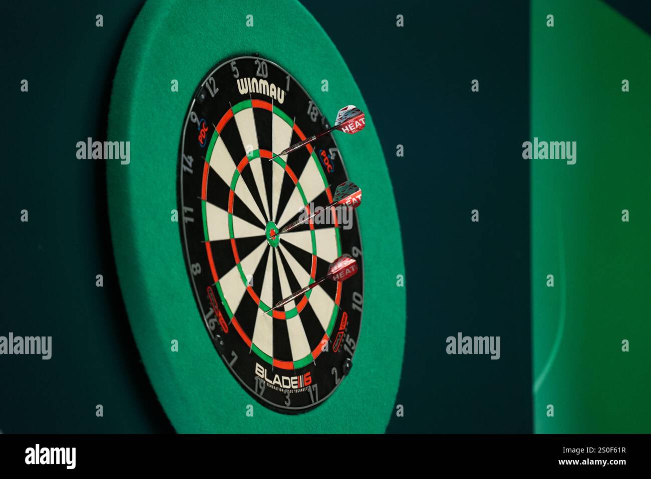 Damon Heta's darts during the 3rd round match between Damon Heta and