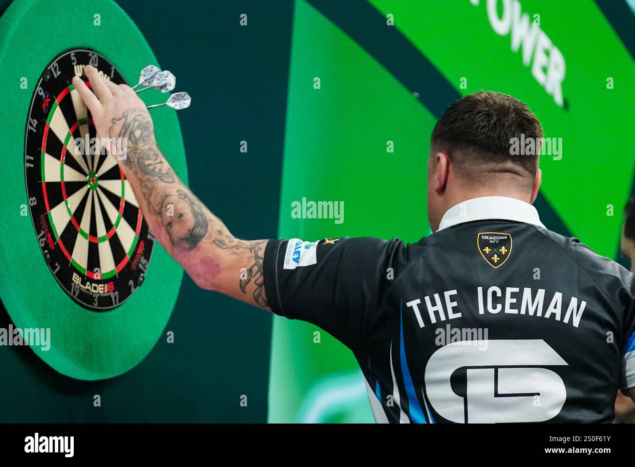 Gerwyn Price during 3rd round match between Gerwyn Price and Joe Cullen